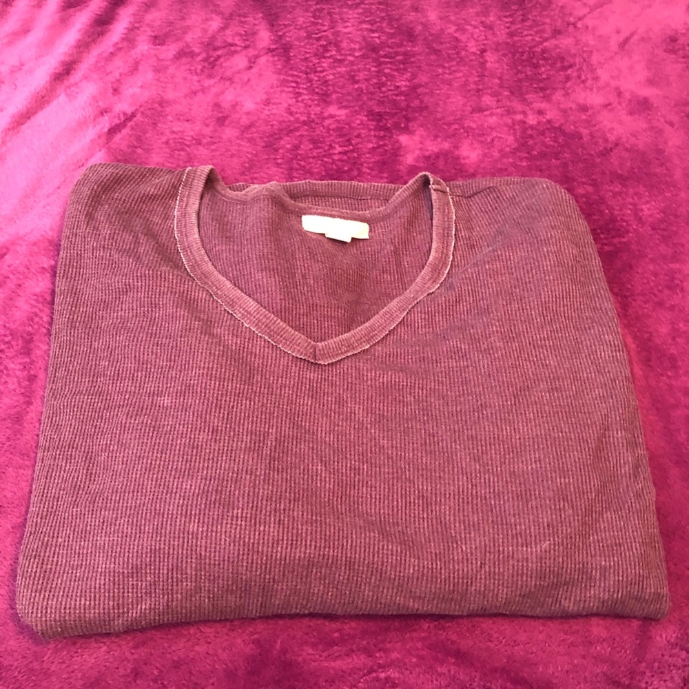 Long sleeve thermal V-neck